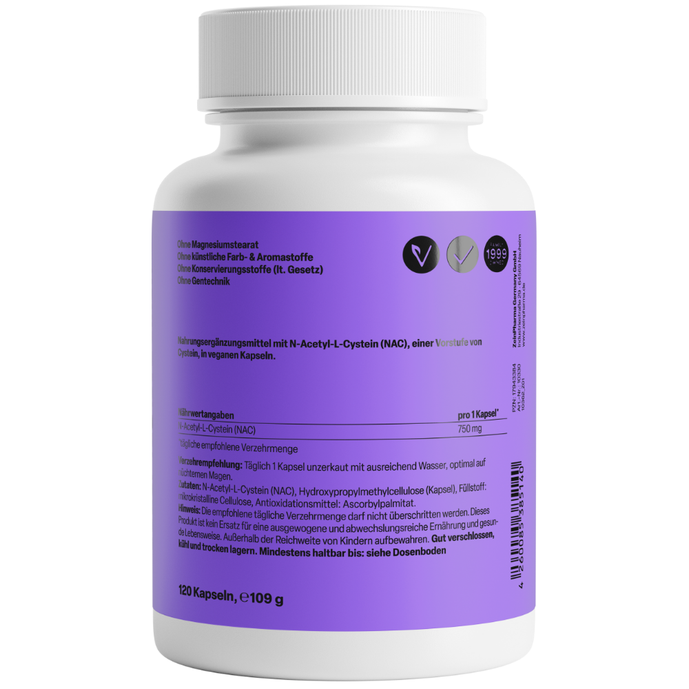 Zein Pharma NAC 750 mg - 120 Cápsulas