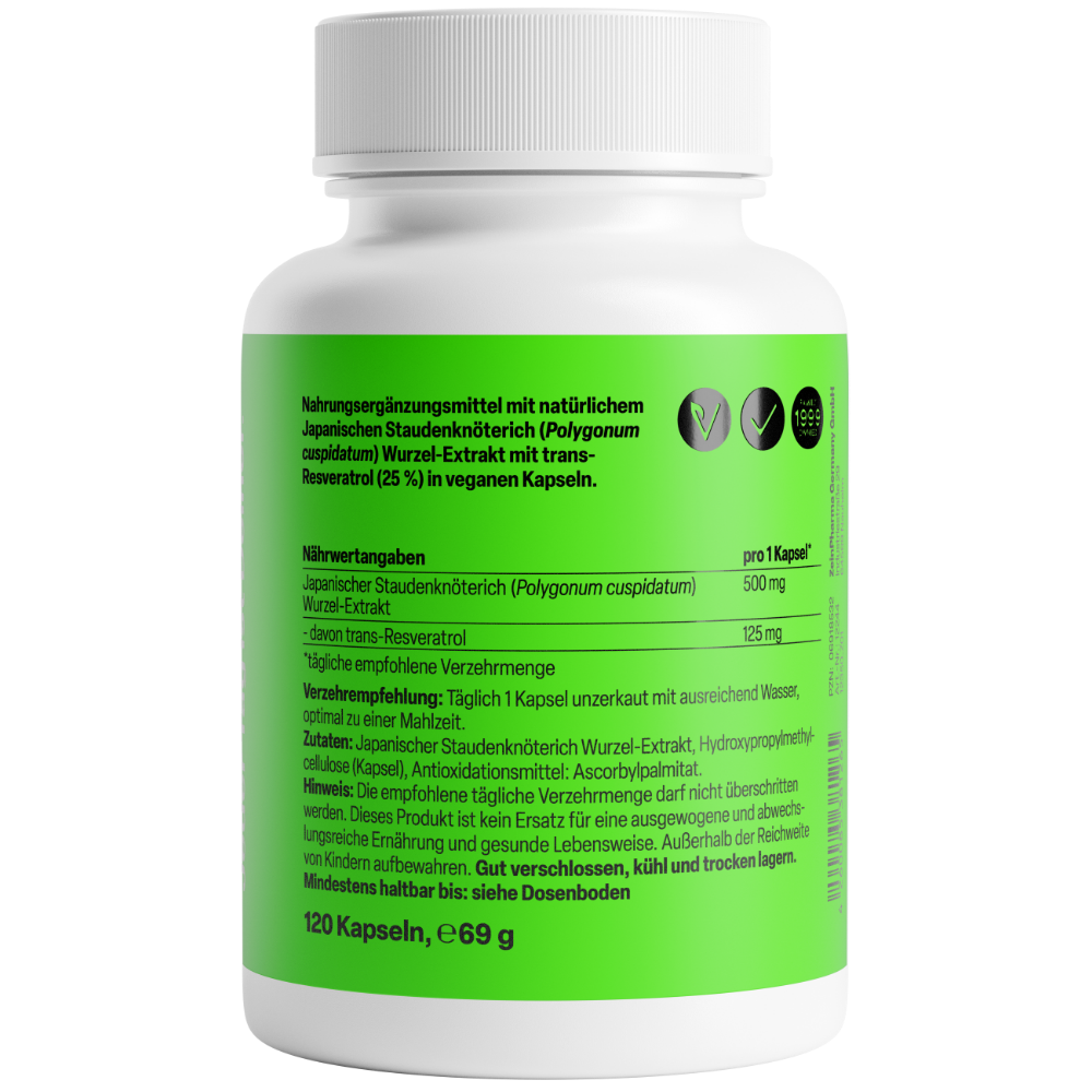 Zein Pharma Resveratrol 125 mg ‑ 120 Cápsulas