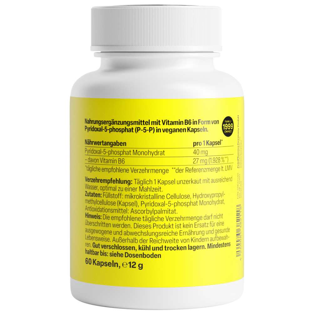 Zein PHARMA Vitamina B6 (P‑5‑P) 40 mg - 60 Cápsulas