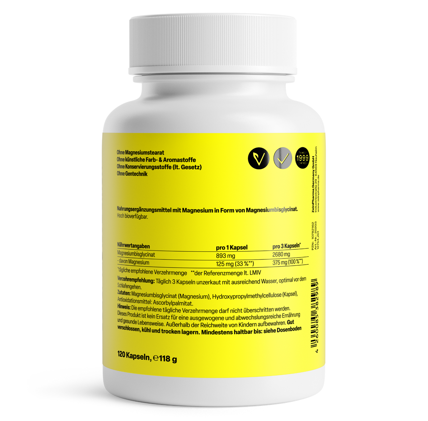 Magnésio Bisglicinato 375 mg - 120 Cápsulas