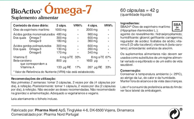 BioActivo Ómega‑7 Vegan - 60 Comprimidos