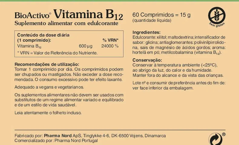 BioActivo Vitamina B12 Vegan
