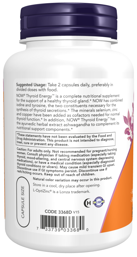 NOW Thyroid Energy - 90 Cápsulas Veg