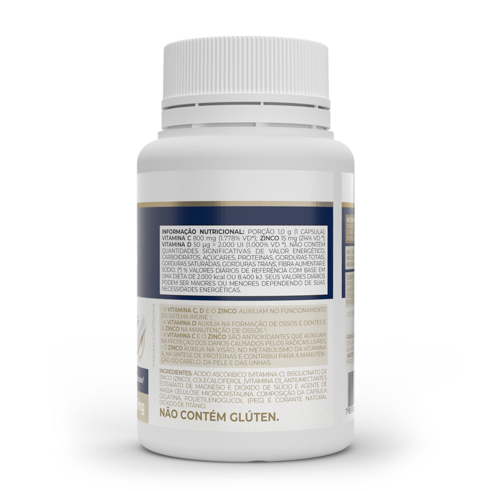 Vitafor Vita D3 + C + Zinco - 60 cápsulas