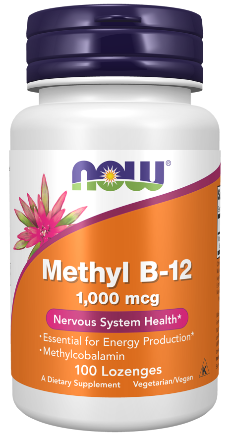 NOW Metil B‑12 1000 mcg - 100 Pastilhas