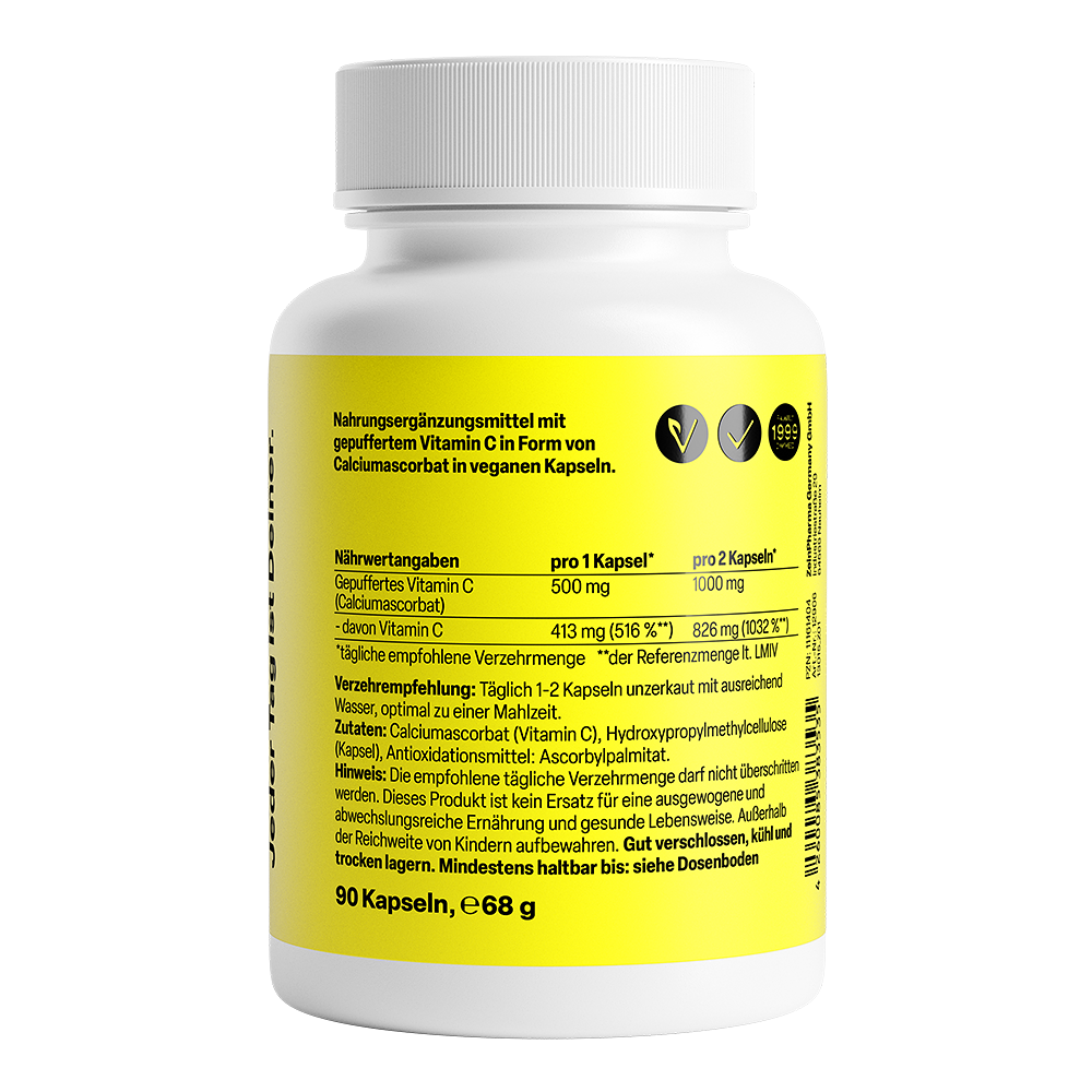 ZeinPharma Vitamina C pH Neutro 500mg - 90 cápsulas