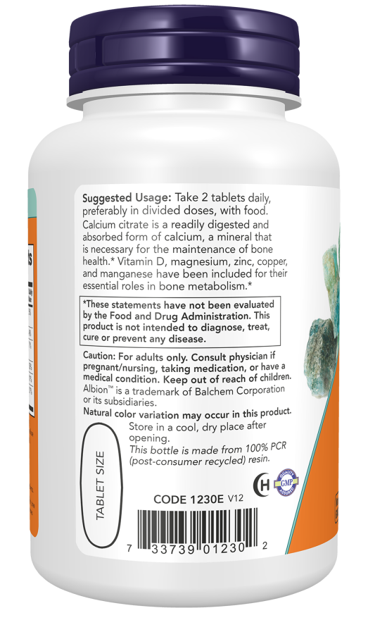 NOW Calcium Citrate - 100 Cápsulas