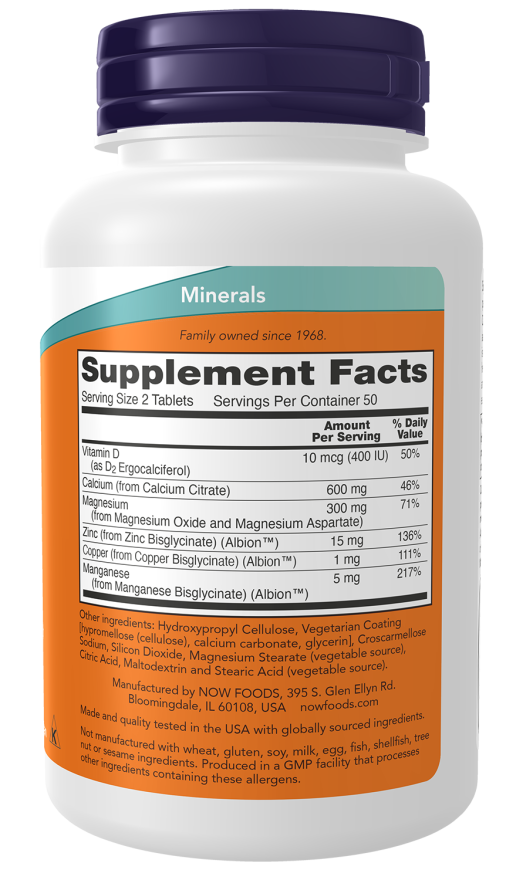 NOW Calcium Citrate - 100 Cápsulas