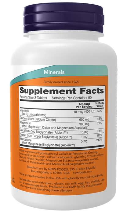 NOW Calcium Citrate - 100 Cápsulas