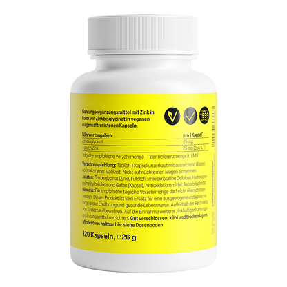 ZeinPharma Zinc-Chelate 25mg - 120 cápsulas