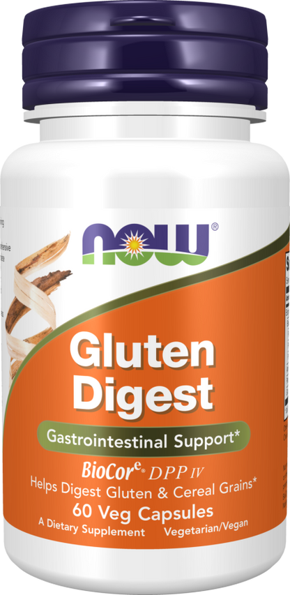 NOW Gluten Digest Enzimas - 60 Cápsulas Vegetais