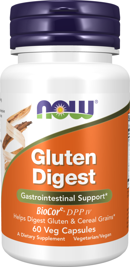 NOW Gluten Digest Enzimas - 60 Cápsulas Vegetais
