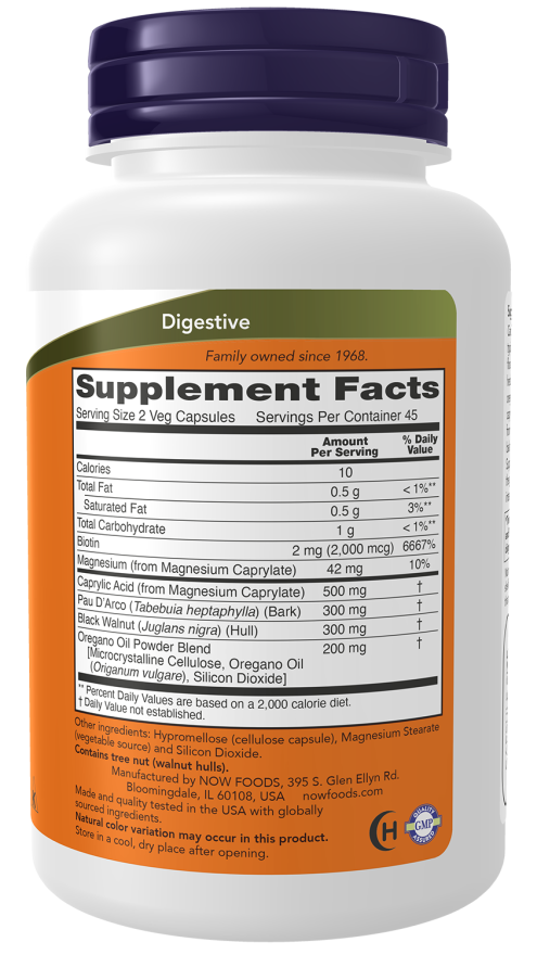 NOW Candida Support - 90 Cápsulas Vegetarianas