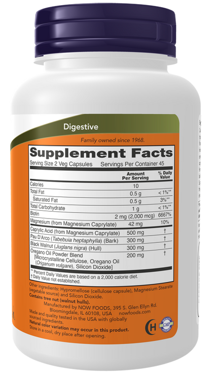 NOW Candida Support - 90 Cápsulas Vegetarianas