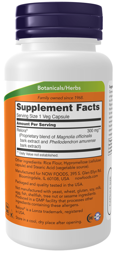 NOW Relora 300 mg - 60 Cápsulas