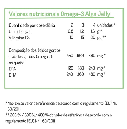 Norsan Ómega‑3 Alga Jelly – 45 Gomas