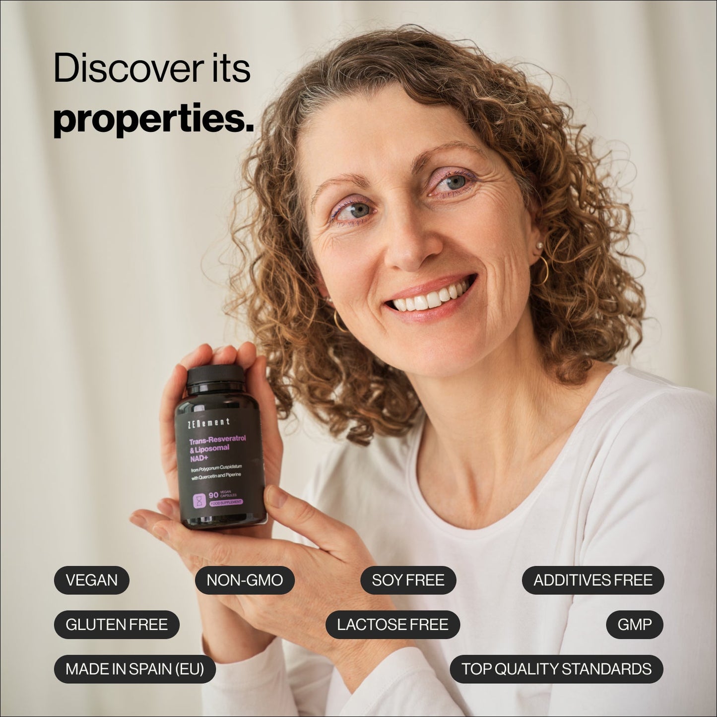 ZENement Trans-Resveratrol & NAD+ Lipossomal - 90 Cápsulas Vegan