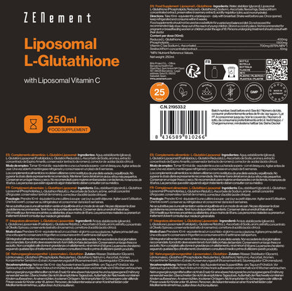 ZENement Glutationa Lipossomal Líquida com Vitamina C - 250 ml