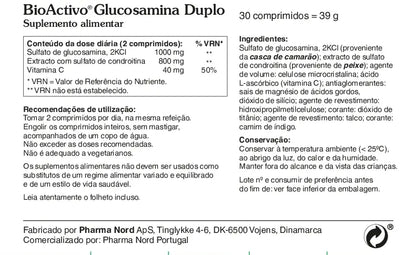 BioActivo Glucosamina Duplo - 60 Comprimidos