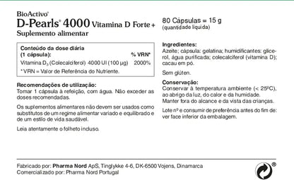 BioActivo Vitamina D Forte +100 µg - 80 cápsulas