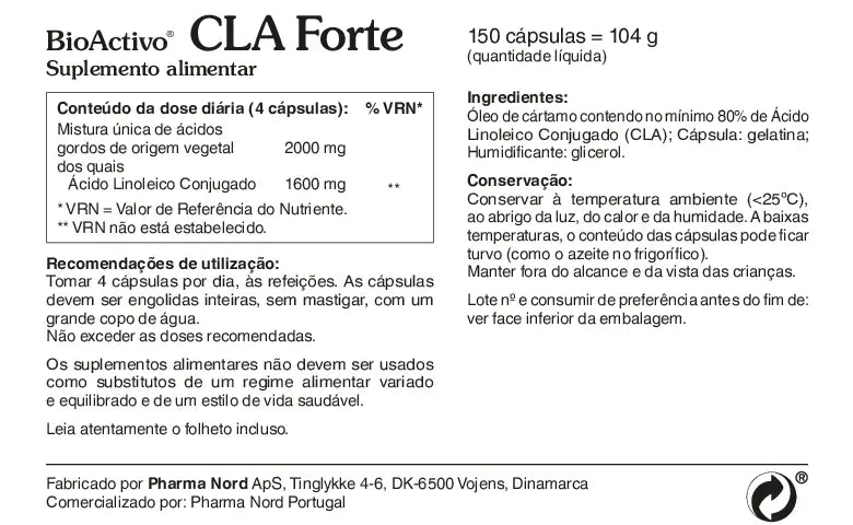 BioActivo CLA Forte 150 cápsulas
