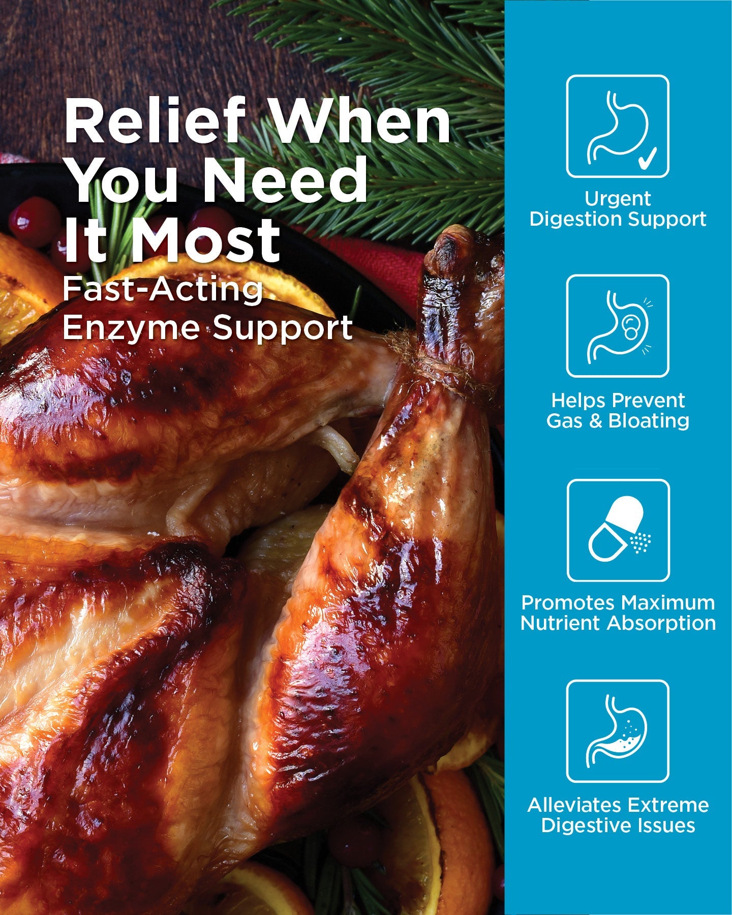 Flora Ultimate Digestive Enzymes Urgent Care - 60 Cápsulas