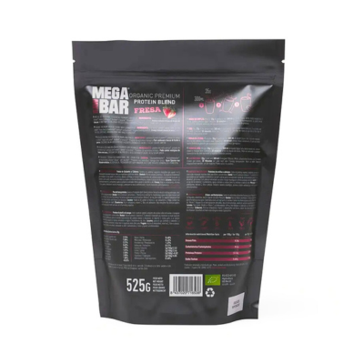 MEGARAWBAR Proteína em Pó Premium Morango Bio - 525 g