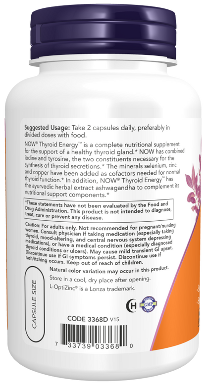 NOW Thyroid Energy - 90 Cápsulas Veg